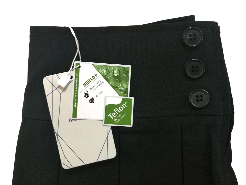 Bienzoe Falda de Uniforme Escolar para niñas: Falda Plisada elástica con Cintura Ajustable para niños, Negro, 10-11 Years