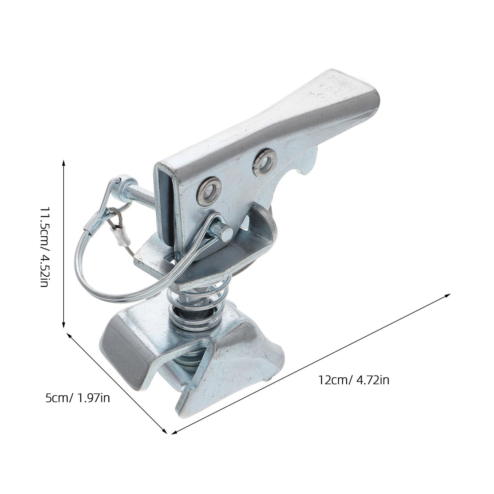 DOITOOL Manija del Enganche del Remolque de Hierro Galvanizado para Bola de 2 Pulgadas, Pestillo Resistente para Transporte de Remolques Diseño Elegante y Protección Segura