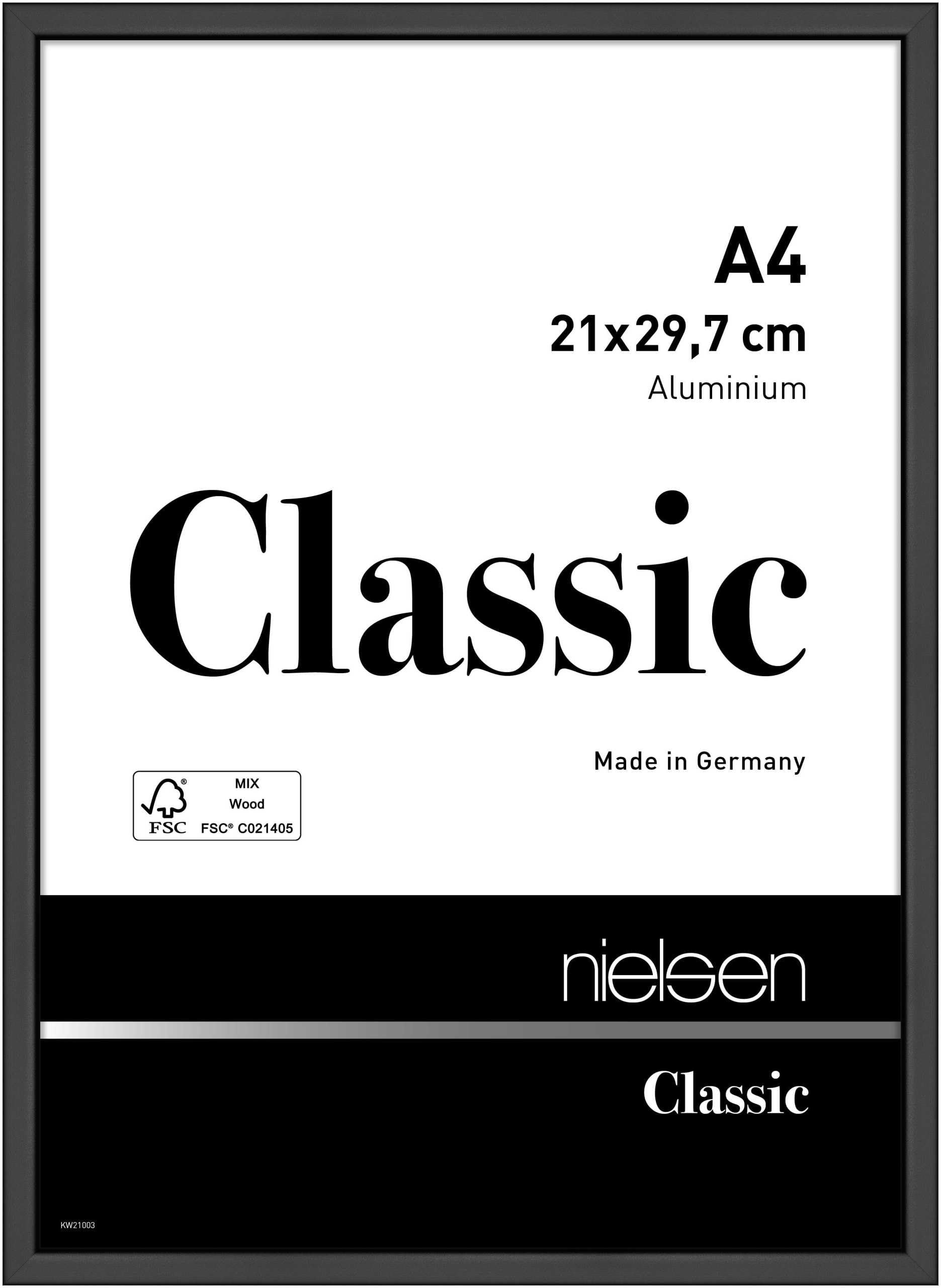 nielsen aluminium picture frame Classic, 21x29,7 (A4) cm, frosted black โ image 1