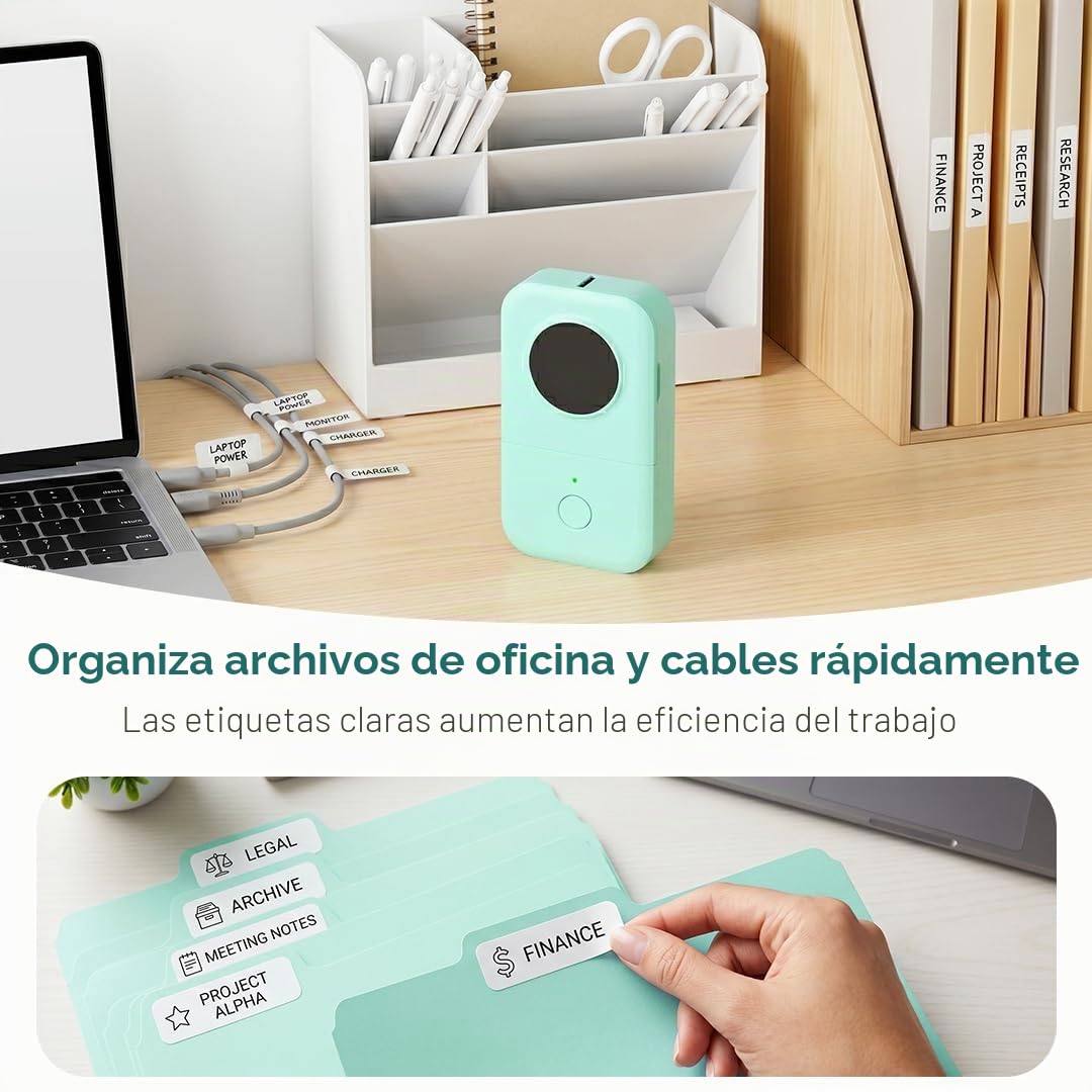 Phomemo Label Maker Machine, D30 Portable Bluetooth Label Printer with Tape Label Maker Handheld, Multiple Templates Available for Smartphone Easy to Use for Office Home Organization USB Rechargeable