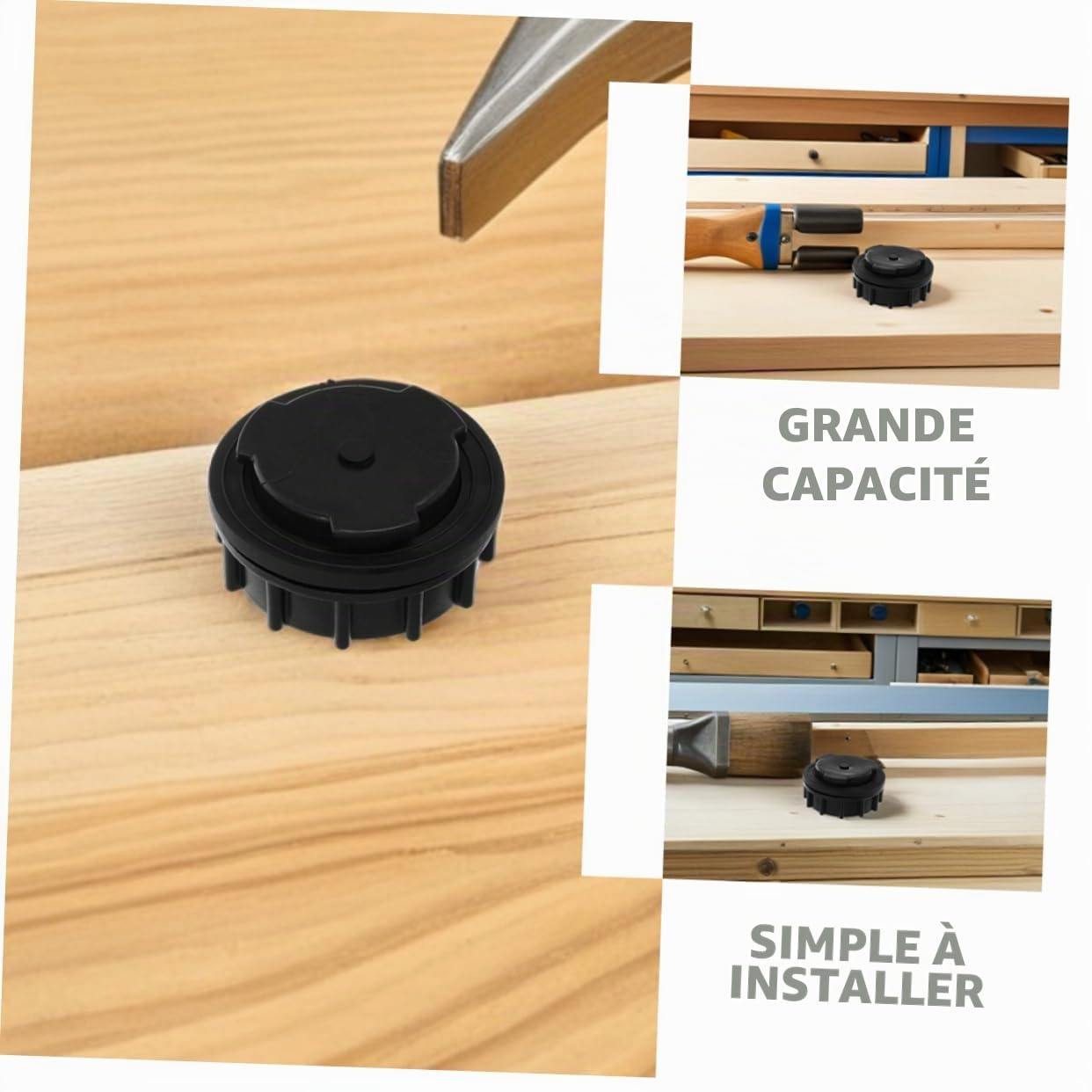 Lot De 3 Bouchons De Vidange Pour Poubelle Extérieure 660L Couvercle De Bonde Étanche Avec Joints Toriques Bouchon De Remplacement Pour Conteneur À Déchets Installation Facile