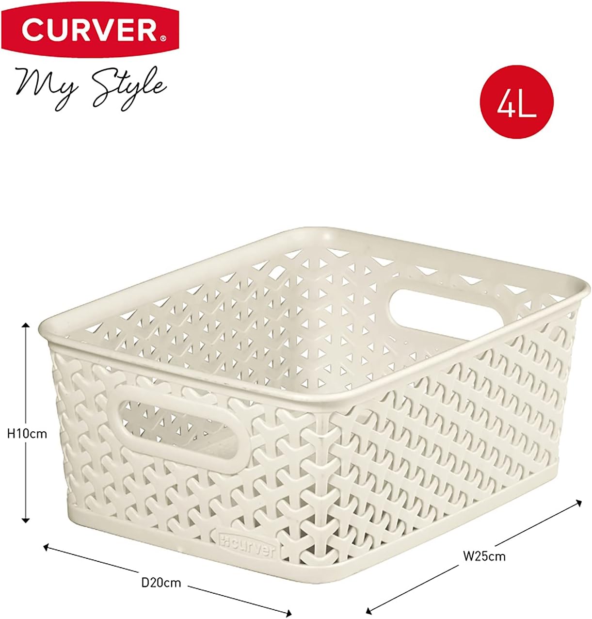 CURVER My Style White 4 x 4 Litre - Small