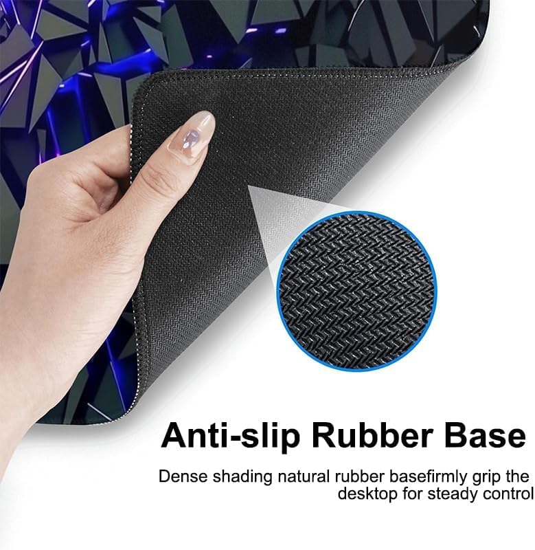 Image of Crystals Design Gaming Mouse Pad, 700 x 300 x 2mm Mousepad with Anti Slip Rubber Base,Smooth Surface,Extended Gaming Desk Mat,Waterproof Mouse Pad for PC, Laptop, Keyboard