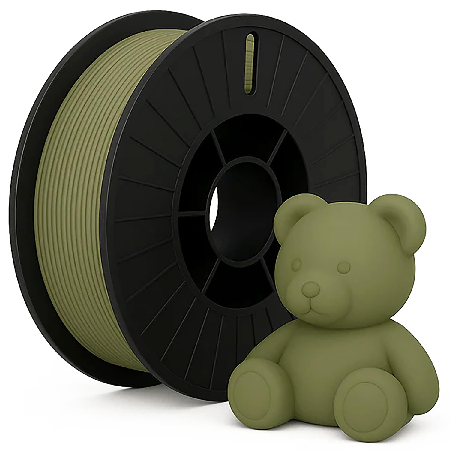 PLA PRO + 3D Printer Filament Roll, 750 grm Net Weight, Great Flexibility, Eco-Friendly, High Rigidity, Biodegradable, Low Warping Output, 1.75mm Diameter, Ideal for DIY Makers (Army Green)-image-29
