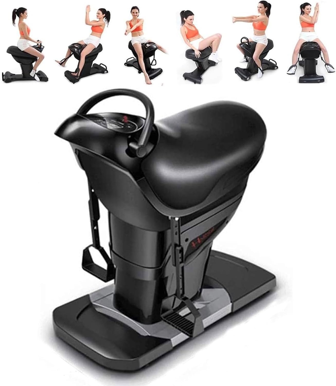 20 Speed Electric Horse Riding Simulator, 3 Mods Indoor Shaking Abdominal Fitness Machine With Bluetooth Music Function, Capacity 330lbs, Safety Switch, for Men and Women Home Gym Exercise, Office
