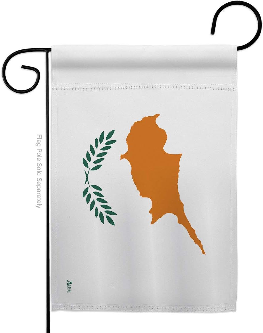 Americana Home & Garden Cyprus Garden Flag Regional Nation International World Country Particular Area House Decoration Banner Small Yard Gift Double-Sided, Made in USA