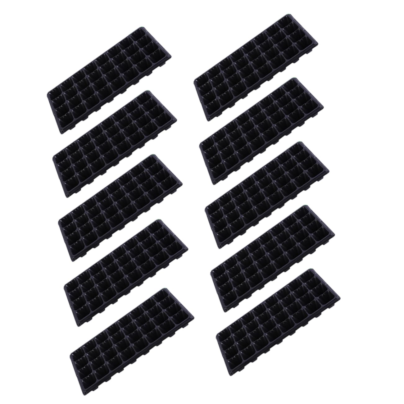 HANABASS Lot de 10 Plateaux de Semis en Plastique, Plateau de Culture pour Plantes, Économise l'eau et Résistant la Sécheresse, pour Travaux de Jardin