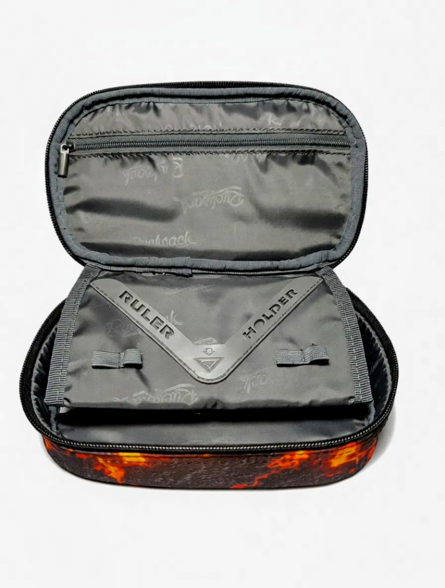 Schulrucksack Teenager Set 3 Teilig - Schulrucksack Jungen, Schulranzen Jungen ab 5. Klasse mit Brustgurt - Rucksack Schule, Schultasche - Ergonomischer Schulranzen (Lava)