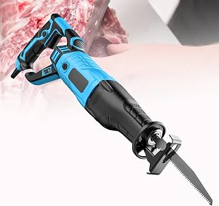 Electric Bone Saw 1050W Commercial Reciprocating Meat Cutter Hacksaw Handheld Cordless Tool 4 PCS Saw Blades for Wood Meat Bones Fish Lamb,1050W