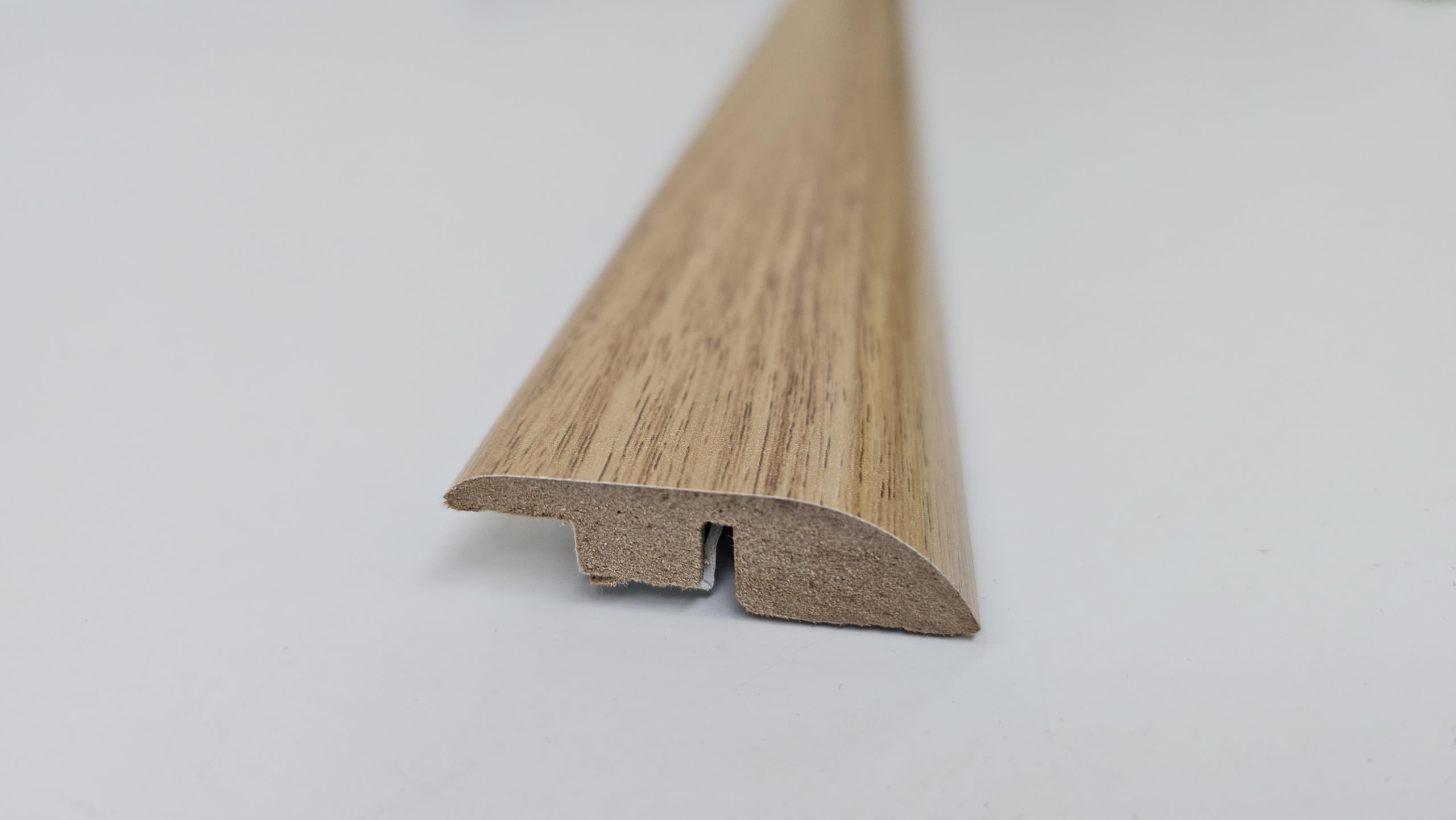 MDF Ramp Profile | Threshold Strip | 1 Metre Length | 44mm Wide | 6-12mm Adjustable Height | Laminate & Wood Flooring Transition Strip | Easy to Install (Moonlight Oak)