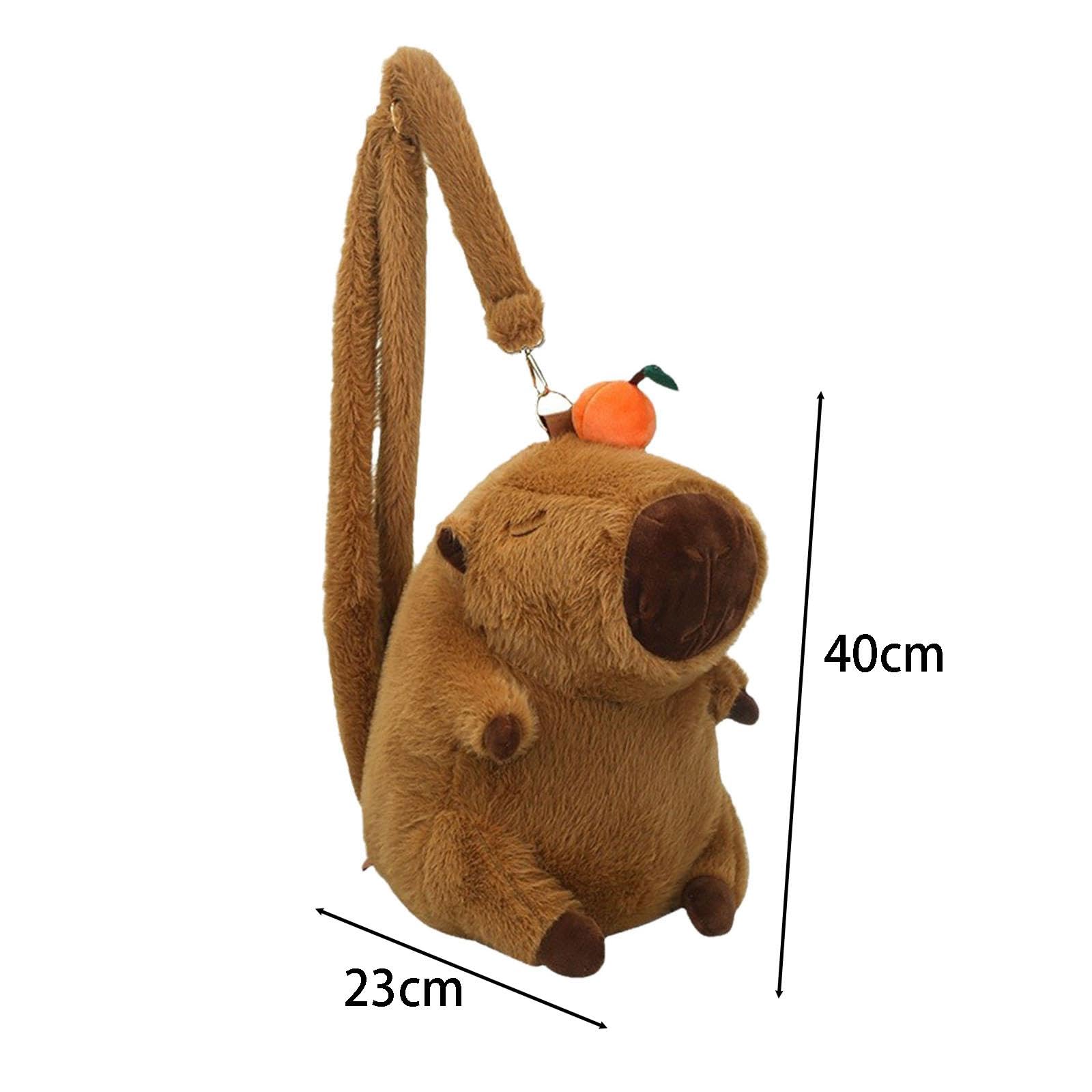 Zaino In Peluche Capybara Kawaii - Morbido E Spazioso Per Scuola E Viaggi - 29x27 Cm
