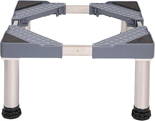 Pedestal de soporte para secadora ajustable de 11.4 a 12.5 pulgadas, pedestal de lavadora portátil y mini soporte para nevera con 4 pies fuertes