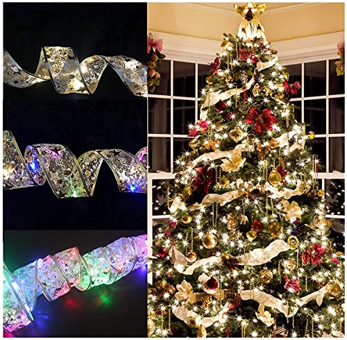 Lumière d'ambiance LED, lampe de table en cristal, lampes d'arbre de Noël, petite lampe d'ornement en fer , lumière chaude dorée,M - Maison