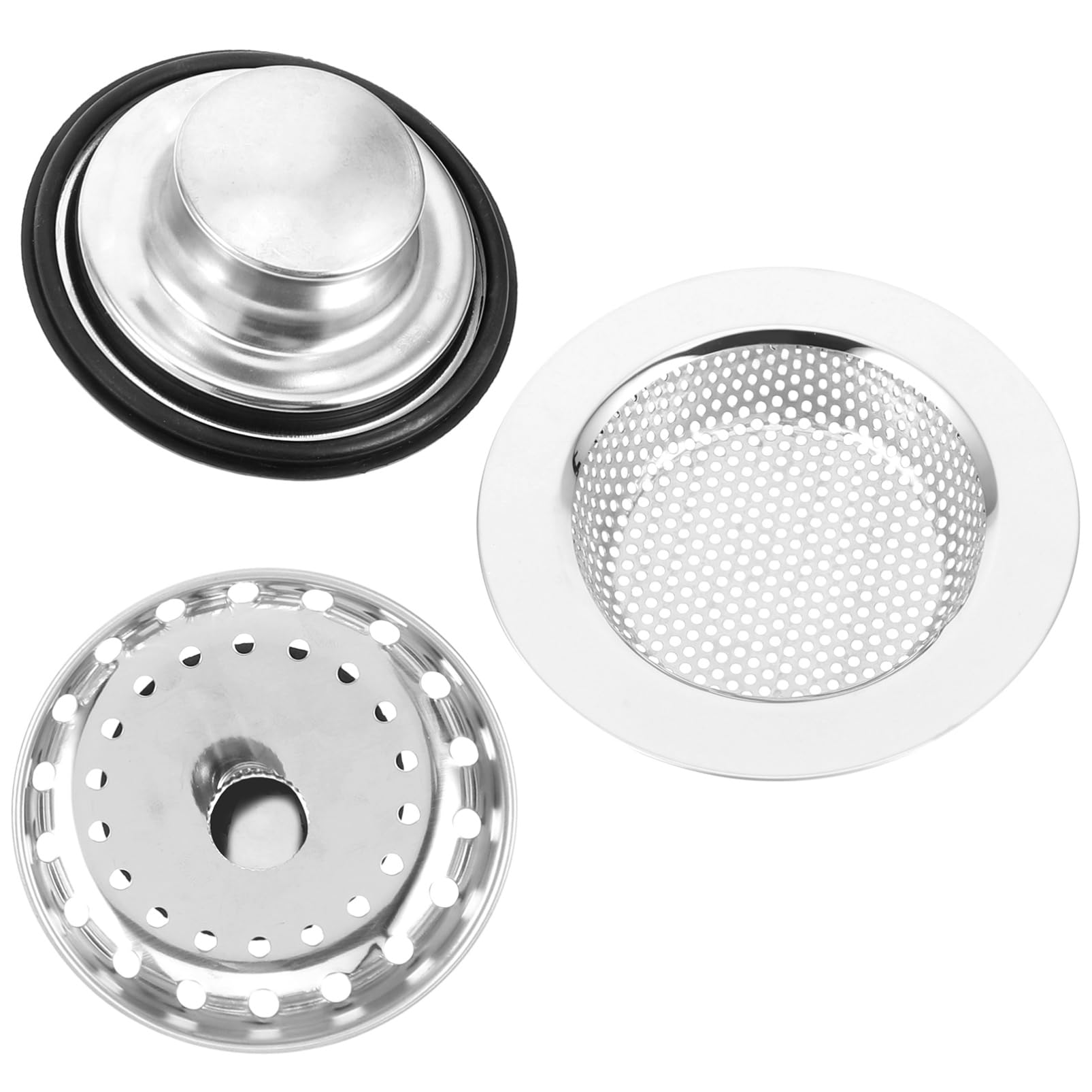 NUOBESTY 5 Juegos Enchufe De Sello De Agua para Lavavajillas Sumideros Filtrar Colador Drenar Accesorios Fregadero Escurreplatos Plata Acero Inoxidable