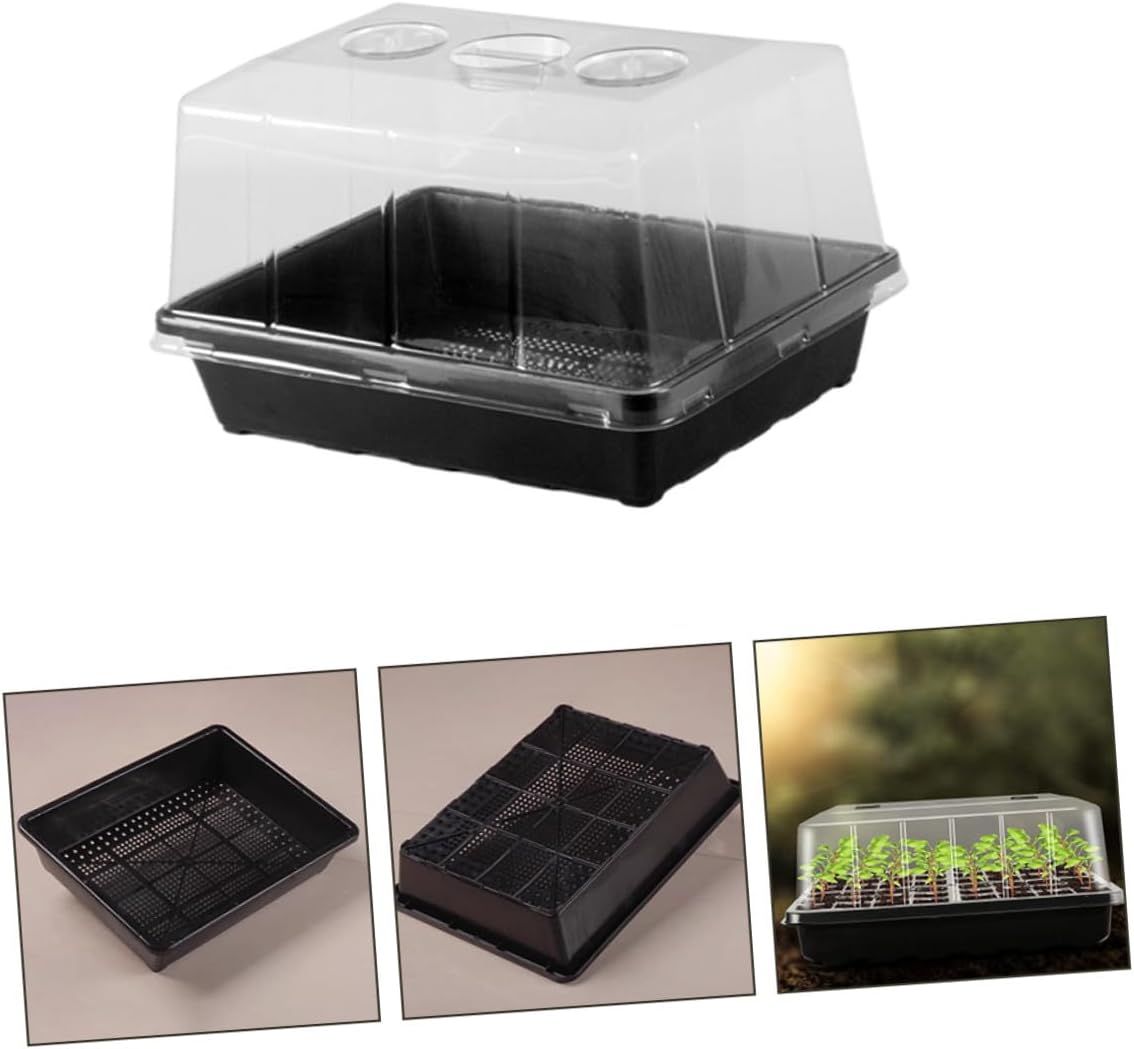 Plant Starter Tray Seedling Germination Tray High Dome Cover for Seedlings Greenhouse Accessory for Indoor Propagation Plant Growth