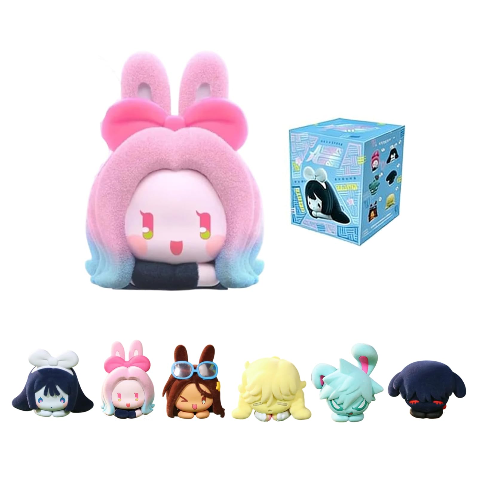 Anime Blind Box, Cute Alien Stage Merch Rabbit Series Mystery Box Figure, Desk Display Co…