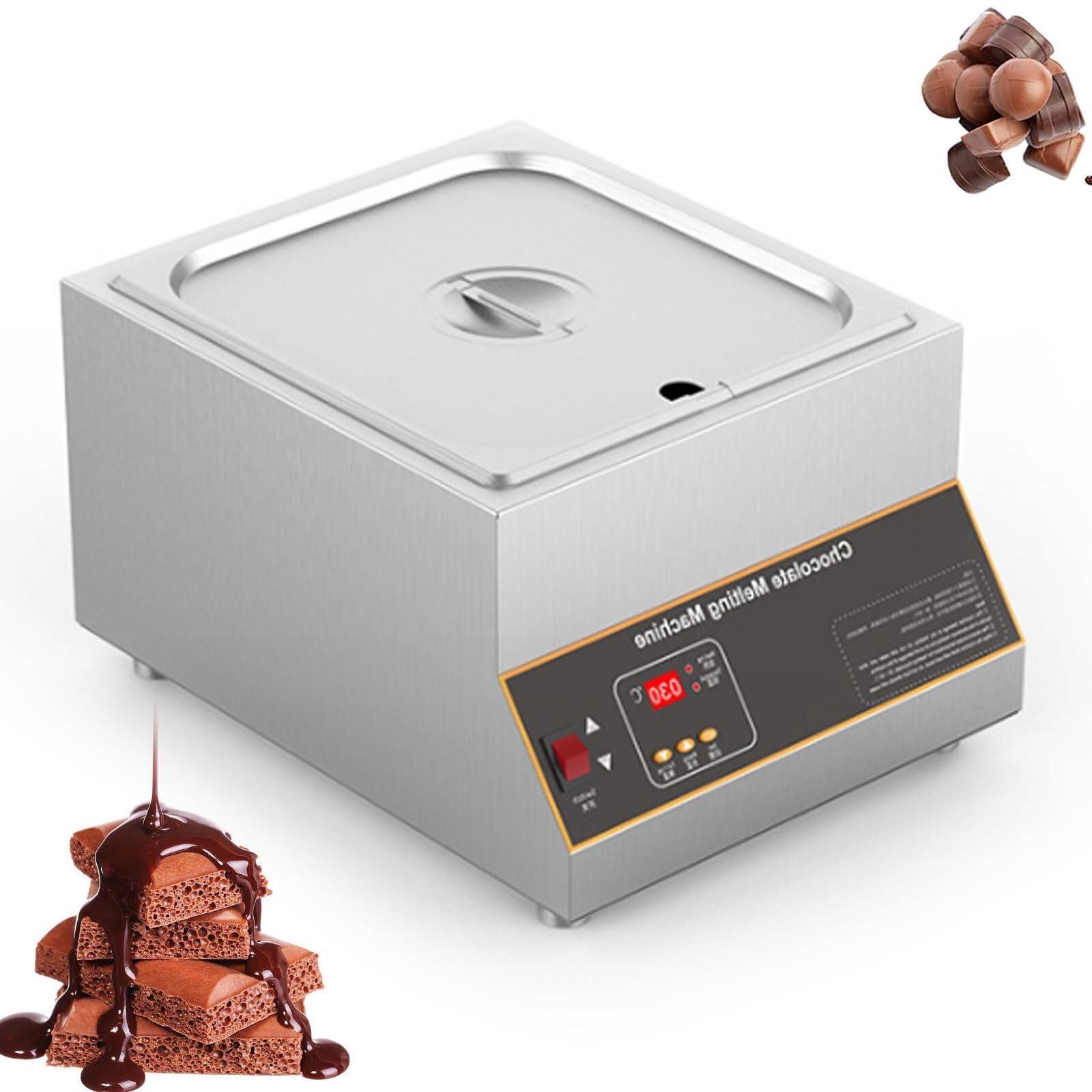 Máquina de templado de chocolate, olla eléctrica para cafeterías, fiestas y tiendas de té