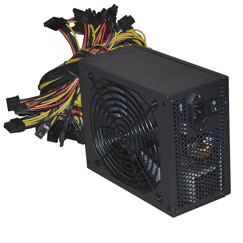 Tsadeer 2000W PC Power Supply for BTC Mining Power SATA IDE 8 GPU for ETH BTC Support Multiple 12V PSU ASIC Tools