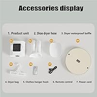Vista 6 de Mini secadora multifuncional 3 en 1 para ropa, secadora de botas para botas de trabajo, calentador de escritorio, secadora de ropa, calentador