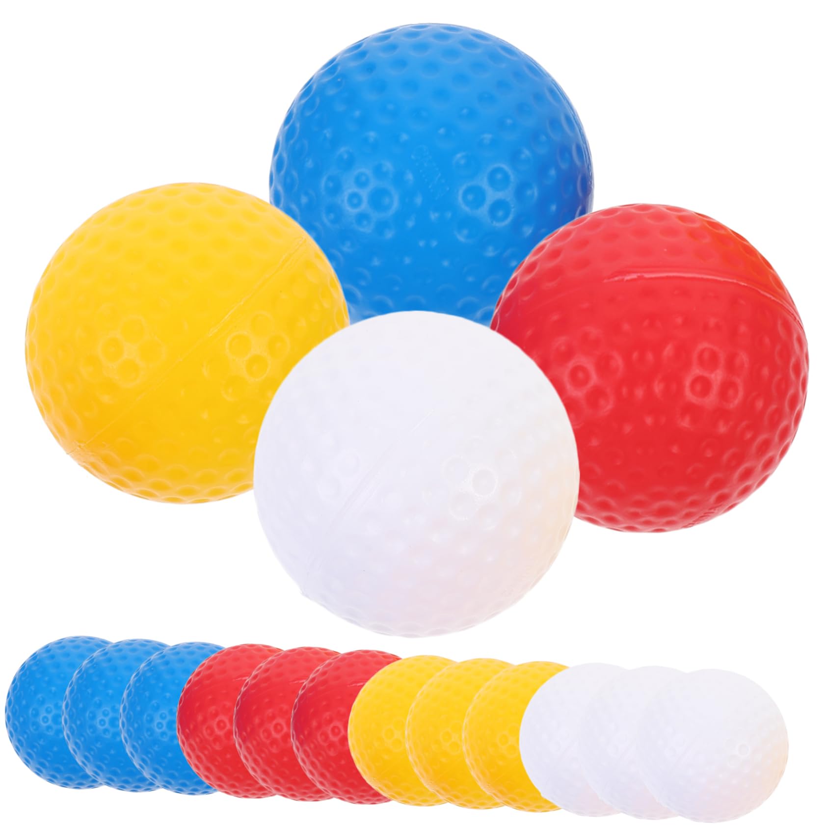 HOLIDYOYO 16Pcs Colored Golf Practice Balls Small Hollow Training Balls for Exercise Accessory for Backyard Golfing and Skill Development Fun Golfing Experience