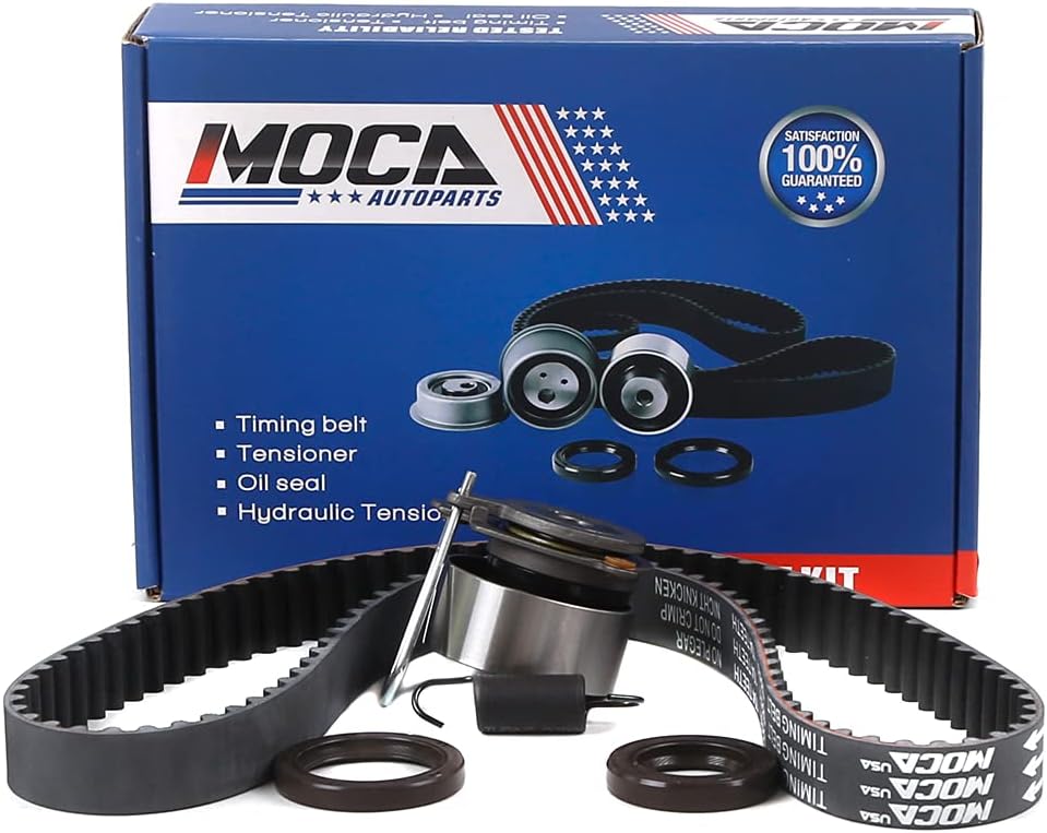 MOCA Timing Belt Kit Compatible with 2001-2005 Honda Civic EX VTEC 1.7L 16V SOHC D17A2 D17A1 D17A6#TBS312