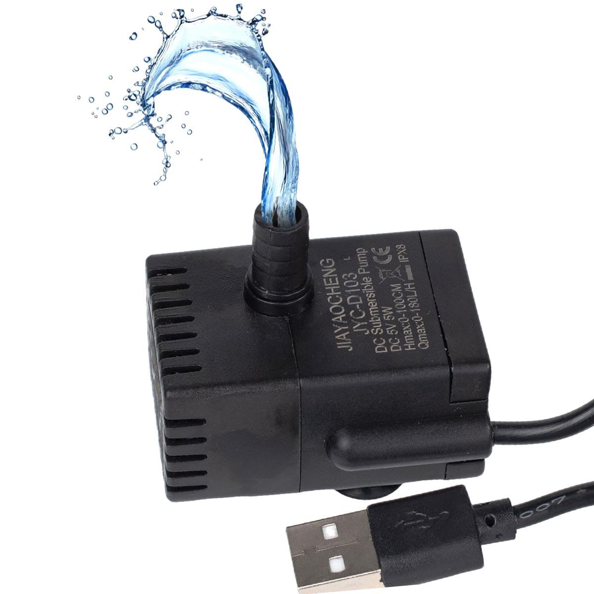 winova 水中ポンプ 小型 USB給電 静音設計 200L/H 循環ポンプ 水槽 アクアリウム 水耕栽培 池ポンプ 排水ポンプ 多用途