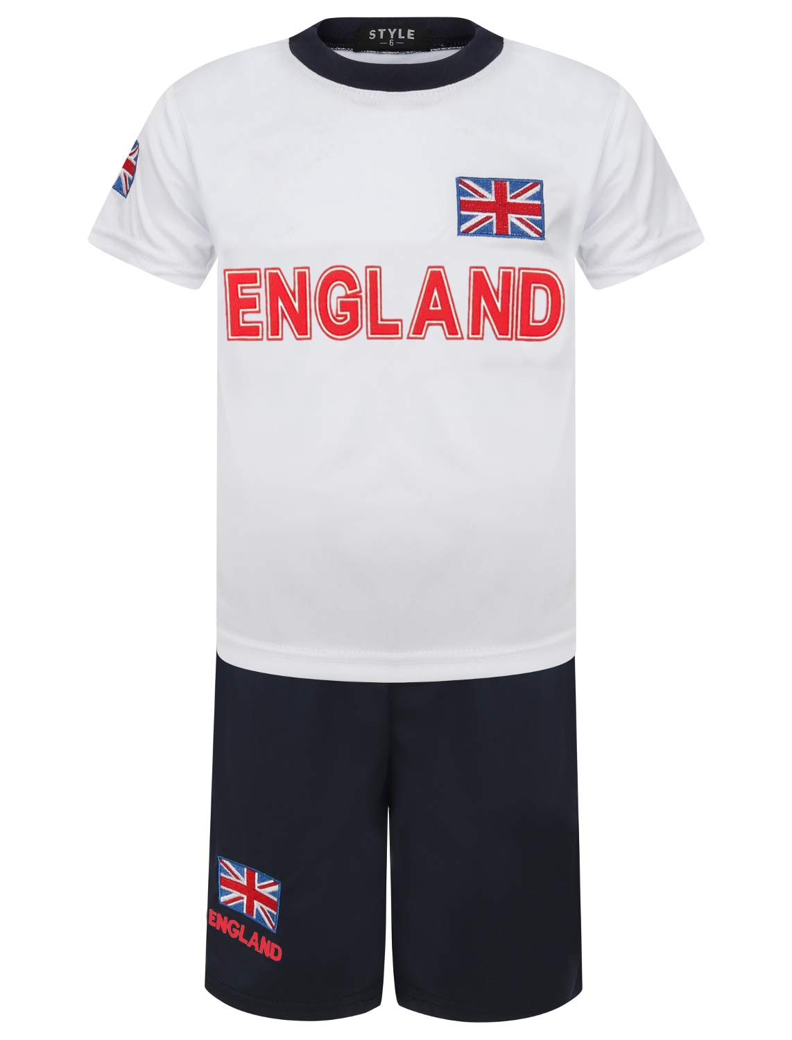 AelstoresFootball Summer Shorts Boys New Girls Top T-Shirt Vest Kit Set Size Age 3-14 Yea