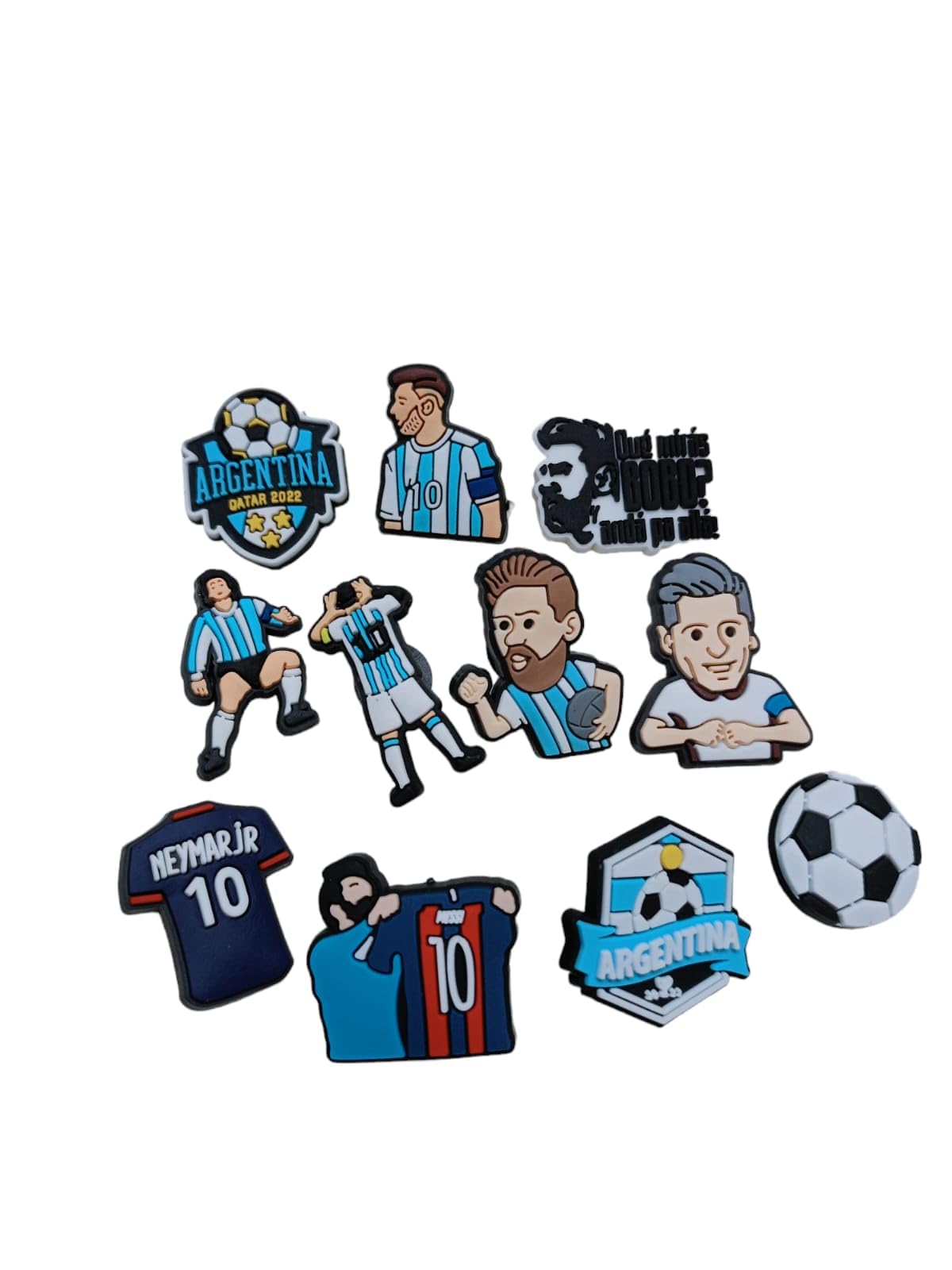 BOENJOY Gifts- Lionel Messi Decoration Shoes Charms For Clog Shoes Charms For Unisex Size Approx 3-4 Cm | Set Of 11, Messi Charms, Rubber, Multi (B0D14KZ7FR) Amazon Price History, Amazon Price Tracker