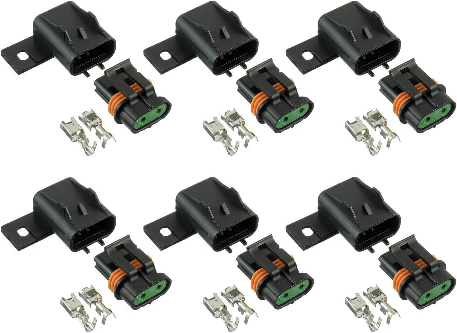 BOJACK Waterproof Sealed ATO ATC Fuse Holder Assembly Splice Existing Wire Kit for ATO ATC Fuses (Pack of 6)