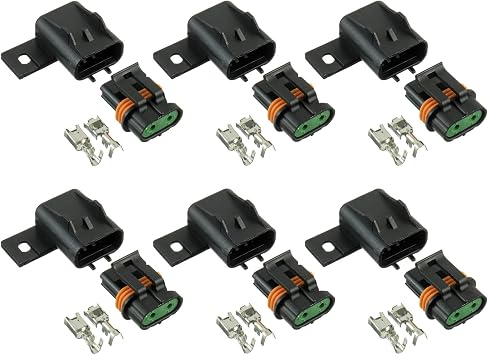 BOJACK Waterproof Sealed ATO ATC Fuse Holder Assembly Splice Existing Wire Kit for ATO ATC Fuses Pack of 6