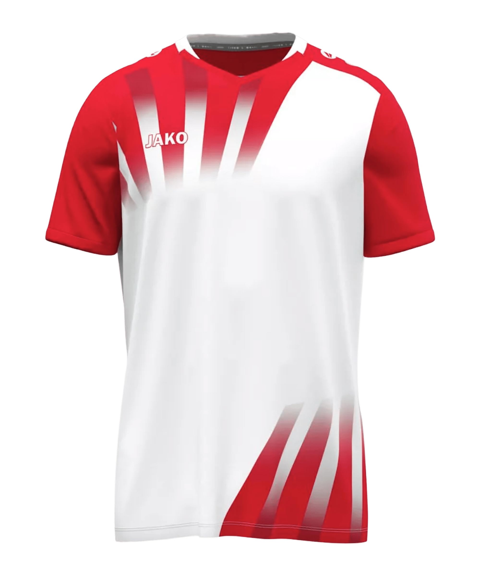 JAKO Unisex Vintage Short Sleeve Jersey, White/Red, S