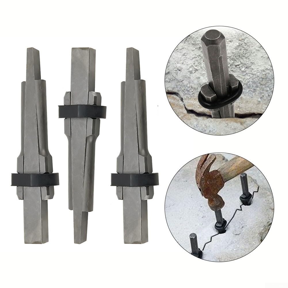Fendeurs de pierre de roche, 23 mm en métal Plug Wedges béton roche pierre Splitter ForStone Rock Granit Marbre