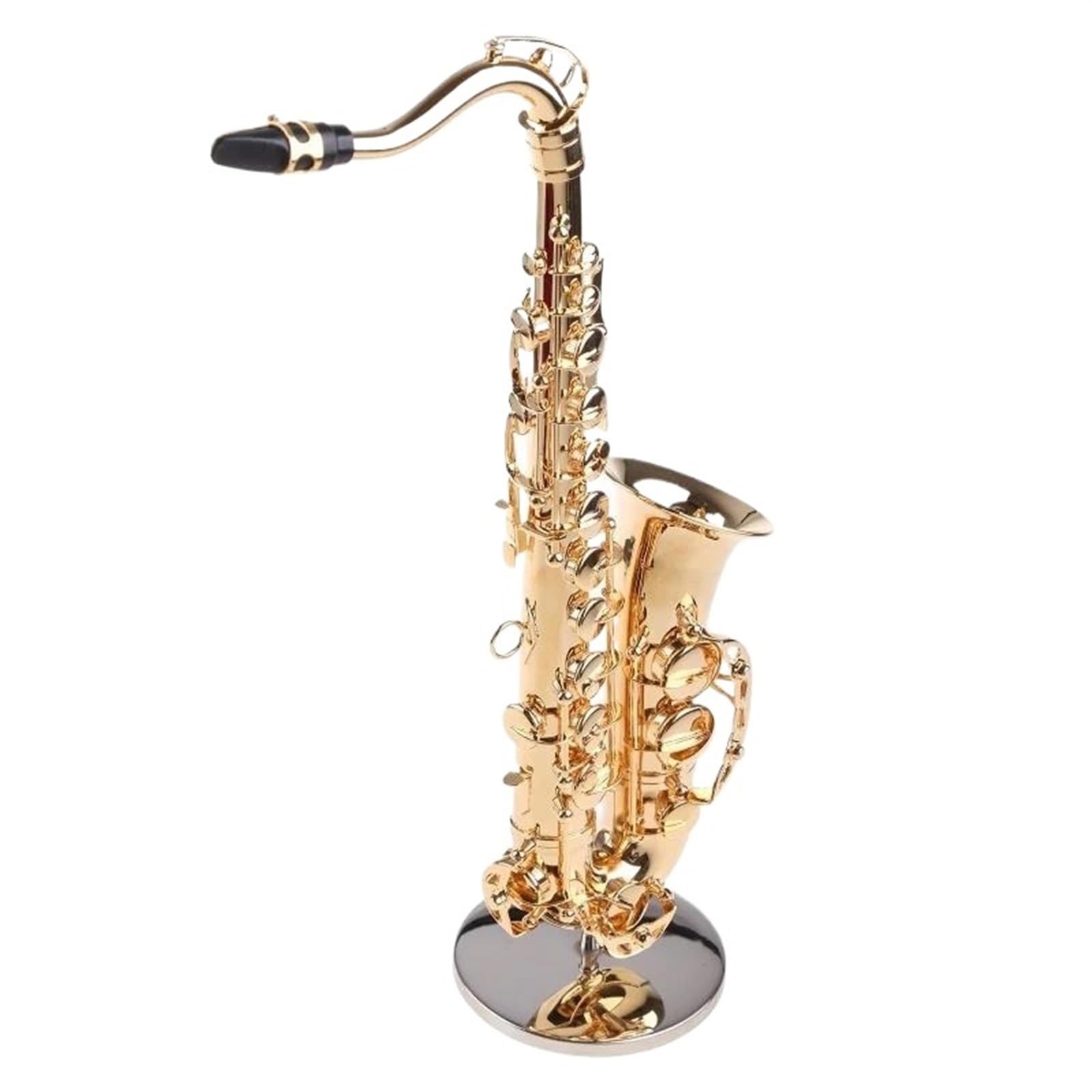 Modelo De Instrumento Musical Saxofón En Miniatura De Cobre Con Base Instrumento Musical Réplica En Miniatura Adornos Para Saxofón En Miniatura