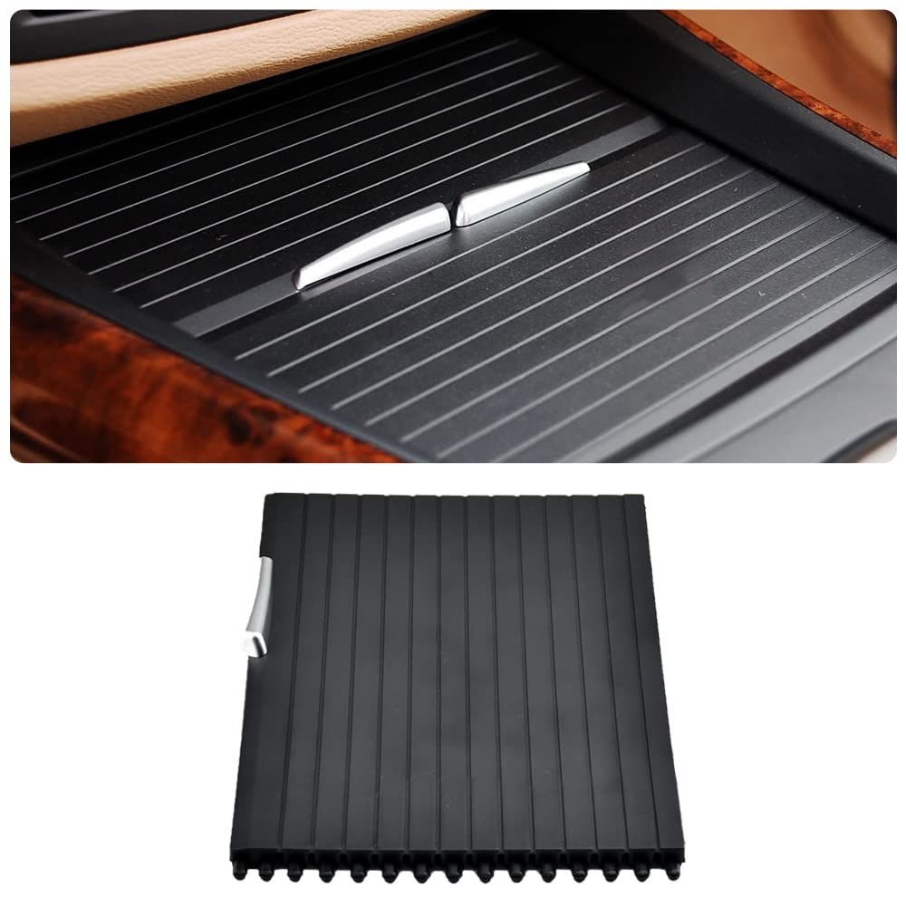 Coche Centro de la Consola Portavasos Cubierta Deslizante Roller Persianas Caja de Almacenamiento Cremallera Deslizante Cubierta Compatible con B-MW X5 E70 X6 E71 E72 07-14-B Sección