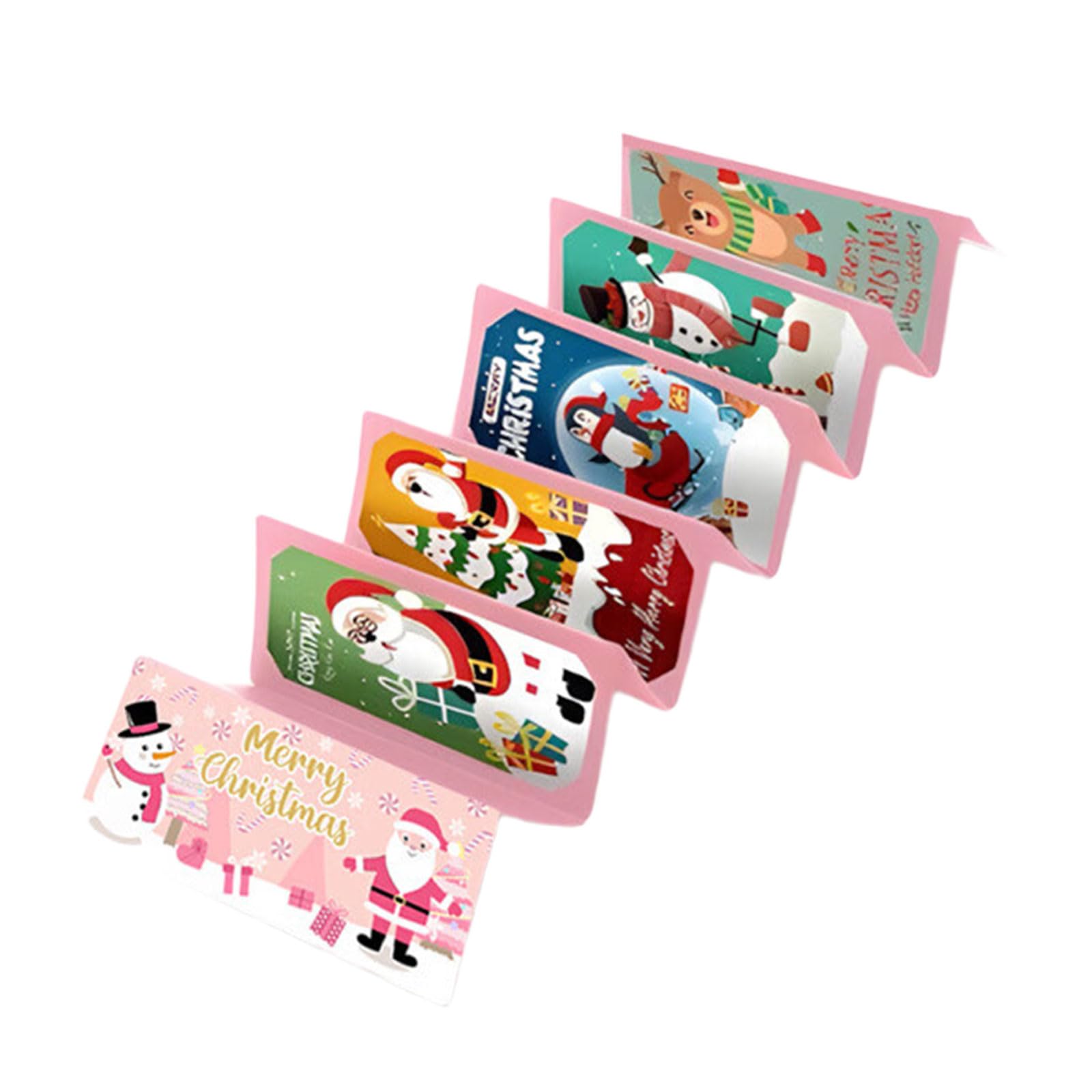 NVOQILIN Christmas Santa Money Cards Holder 10 Slots Paper Design for Holiday Parties Paper Cash Gift Pockets