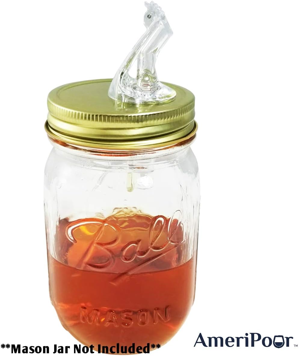 Amazon Com Mason Jar Pour Spouts With Flap For Moonshine And Whiskey Made 100 In The Usa Free Flow Mason Jar Spouts That Don T Leak No Cracks Just A Perfect