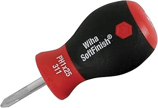 Wiha 31135 Stubby Phillips Screwdriver with SoftFinish Handle, 1 x 25mm