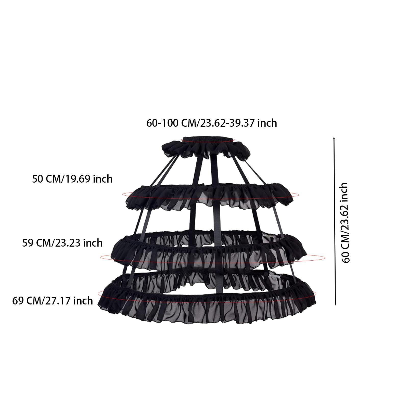 LOVIVER Jupon Superposé pour Femme pour Robe de Mariée Lolita Cosplay
