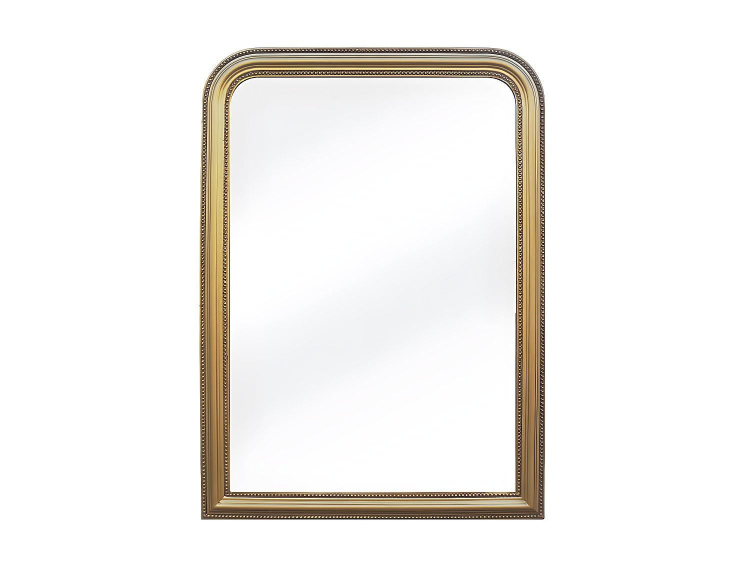 Vente-​unique - Miroir trumeau en Bois de Paulownia - L. 80 x H. 110 cm - Doré Effet Laiton - Heloise