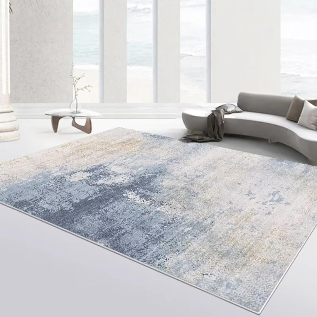 Grand tapis salon abstrait 100x200 cm au style contemporain pour transformer l'ambiance du canapé