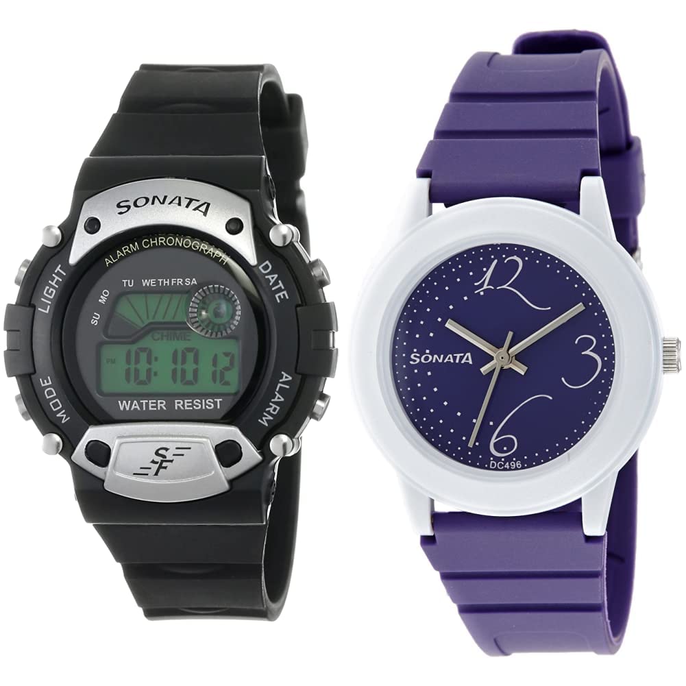 Sonata Men Alloy Steel AnalogDigital Grey Dial & Black Dial (Nk7982Pp02 + Nj8992Pp02C) | Rakshabandhan Gifts, Band Color-Black (B07JVPKYFY) Amazon Price History, Amazon Price Tracker