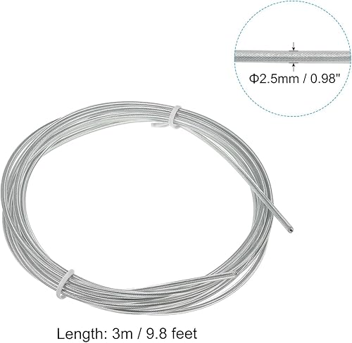 Miniatura 2 de PATIKIL Cable de repuesto de cuerda de salto de velocidad, cuerda de salto profesional, alambre de acero reemplazado para cuerdas de salto de alta