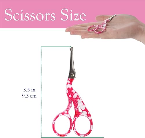 Vista 52 de JubileeYarn - Tijeras de cigüeñas de acero inoxidable para bordado, tamaño pequeño, color amarillo, 1 par Cigüeña Pequeña Amarillo