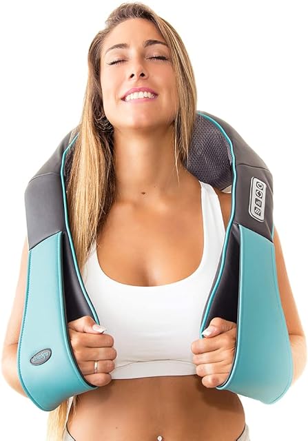 InvoSpa Shiatsu Back Shoulder and Neck Massager with Heat - Deep Tissue Kneading Pillow Massage - Back Massager, Shoulder Massager, Electric Full Body Massager Gift - Massagers for Neck and Back