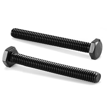 1/2-13 x 2 Inch Hex Head Screw Bolt, 10Pcs 18-8 304 Stainless Steel, Fully Threaded,Black Oxide by SG TZH