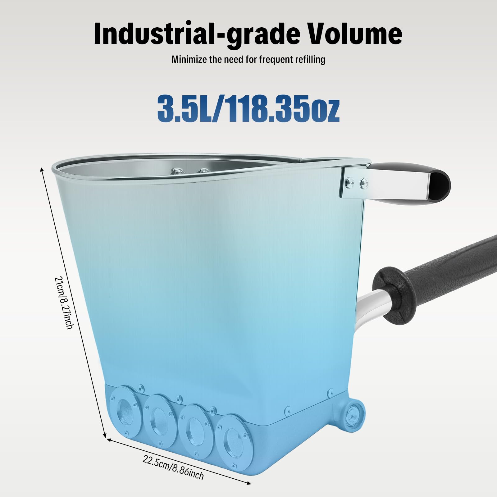 Zementspritzpistole für Wandputz 3.5L großer Trichter 4 Düsen 8 Bar Druck für Beton Mörtel Putz Spritzpistole für Kompressor Luftdruck-Zementpistole