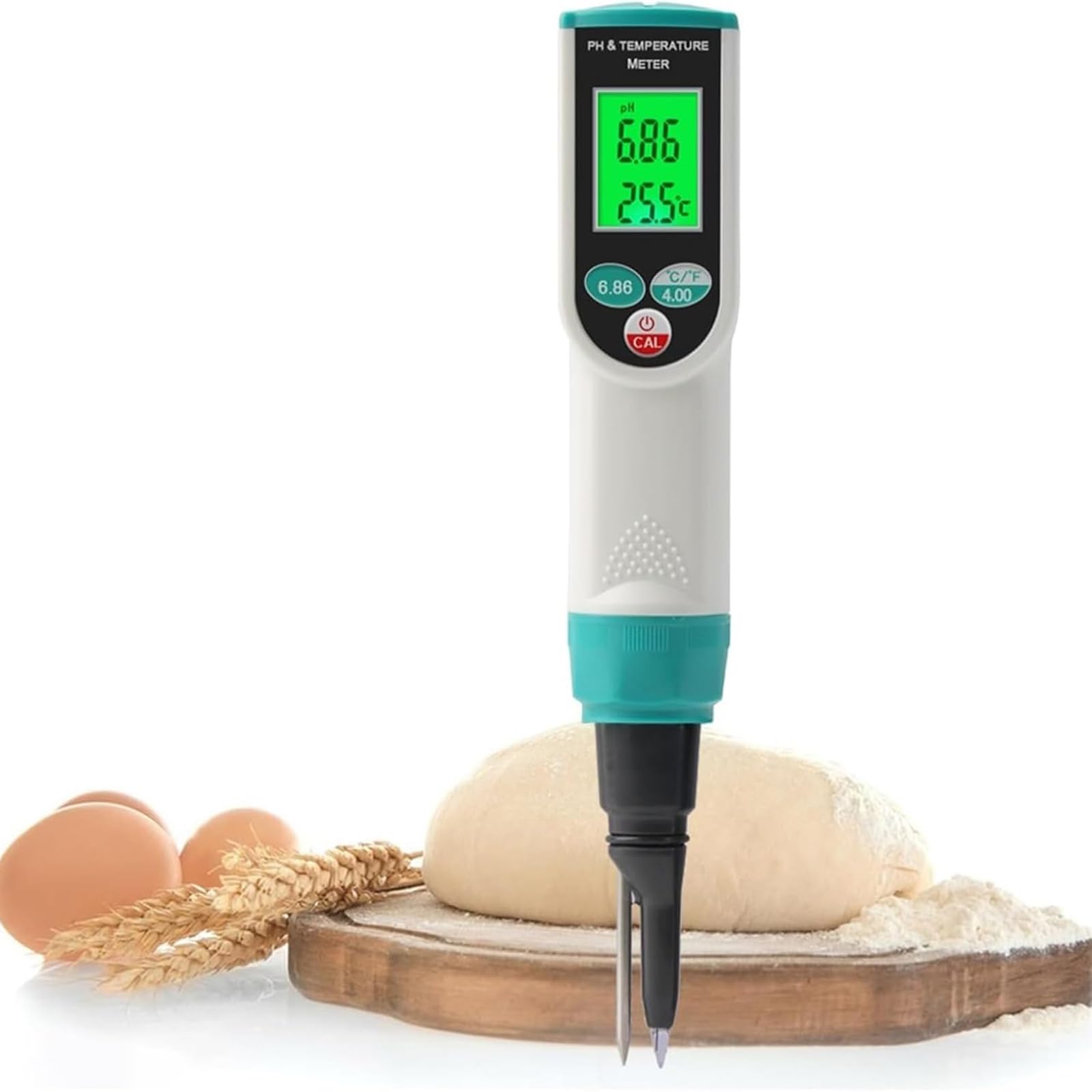 Penna Portatile Per Misurare Il PH Dell'impasto, Misuratore Digitale Di PH Per Alimenti, Con Elettrodo Sensibile Ad Alta Precisione, Ampio Schermo HD, 0,00~14,00 PH, Temperatura 0~50 ℃ Per Carn