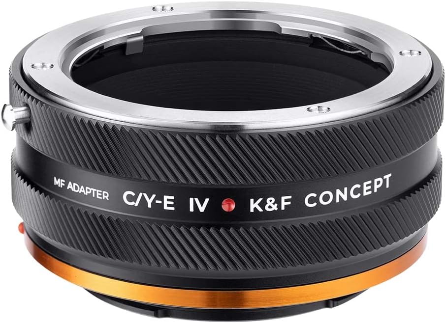 K&F Concept IV PRO C/Y-NEX Lens Mount Adapter Manual Focus Compatible with Contax/Yashica SLR Lens to Sony-E NEX Mount Camera Body with Matting Varnish Design