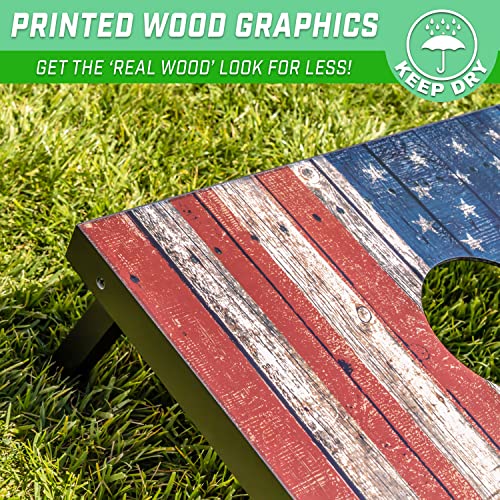 Image of GoSports Portable Cornhole Sets, 8 Styles - Choose 4 x 2 ft or 3 x 2 ft - Boards Include 8 Bean Bags, Travel Case, and Game Rules