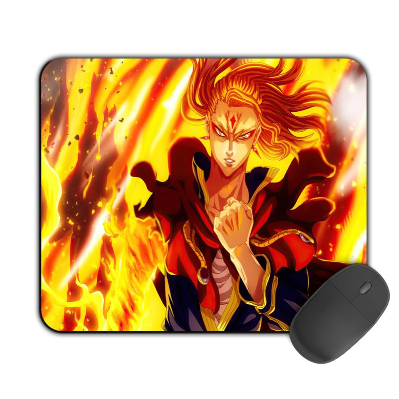 Image of Printed Design Mouse Pad Angry Fuegoleon (200MM X 240 X 3MM) Enhance Gaming and Work Performance Comfortable and Precise Non-Slip Water Proof Black Clover Mouse Pad.